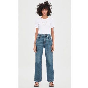 Zara Relaxed Fit Hi-Rise Straight Leg Jeans